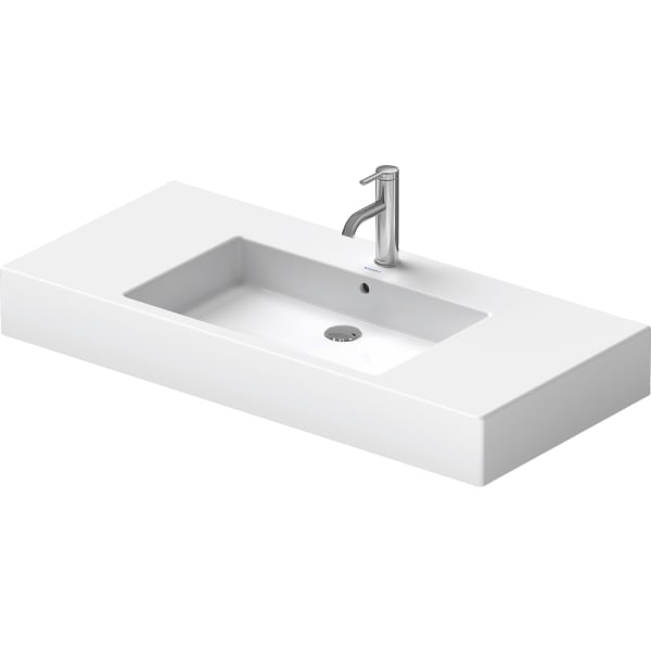 0329100000 Vero 41 3/8" Rectangular Wall Mounted Sink in White with Single Faucet Hole and with Overflow