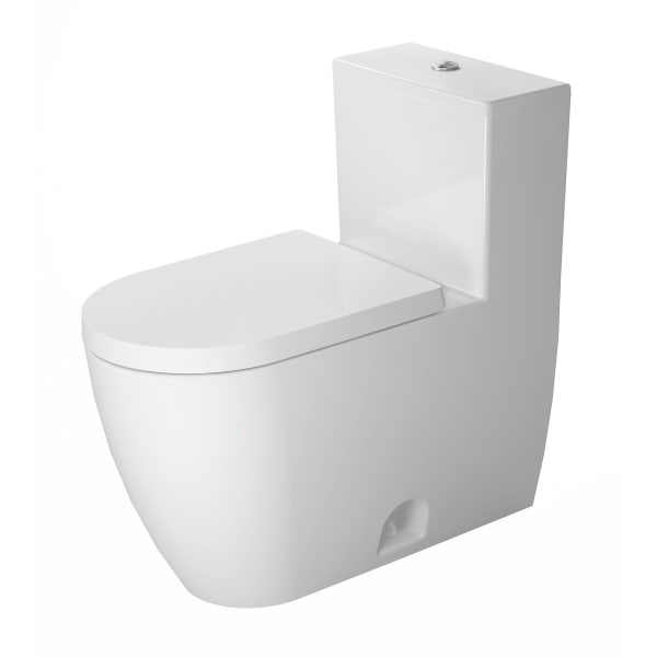 2173010001 ME by Starck 1.32/0.92 GPF Dual Flush Rimless Elongated One Piece Toilet in White, Top Push Button Flush - Seat Sold Separately