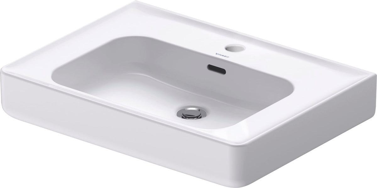 2376650000 Soleil by Starck 25 5/8" Rectangular Wall Mounted Sink in White with Single Faucet Hole and with Overflow