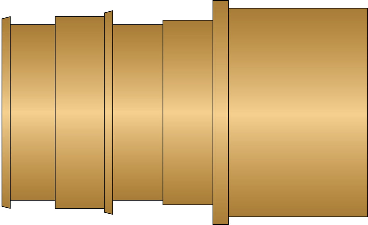 EX27154NL 2" PEX F1960 x 2" Male Sweat Adapter - No Lead Brass