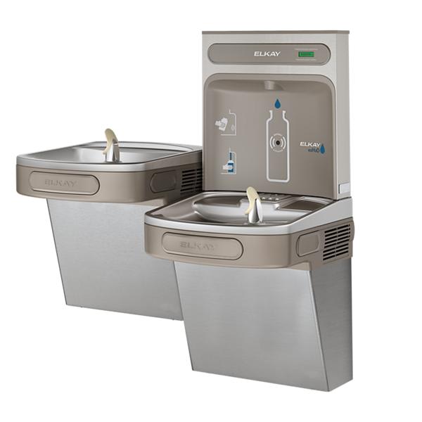 EZSTL8WSSK ezH2O Bottle Filling Station & Versatile Bi-Level ADA Cooler Non-Filtered Refrigerated Stainless