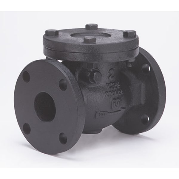 2974-M-300 3" - Flange x Flange - Cast Iron Check Valve - 125 SWP - 200 WOG, Horizontal Swing, Bronze Seat, Solid Wedge Disc