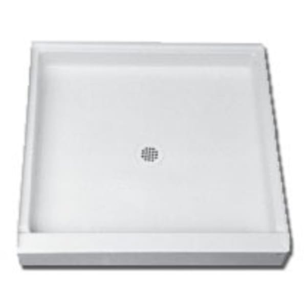 4242-1-WHITE - (Shower Base) White, Shower Bases & Walls - 1-Piece, Single Threshold (42" x 42" x 5-3/4")