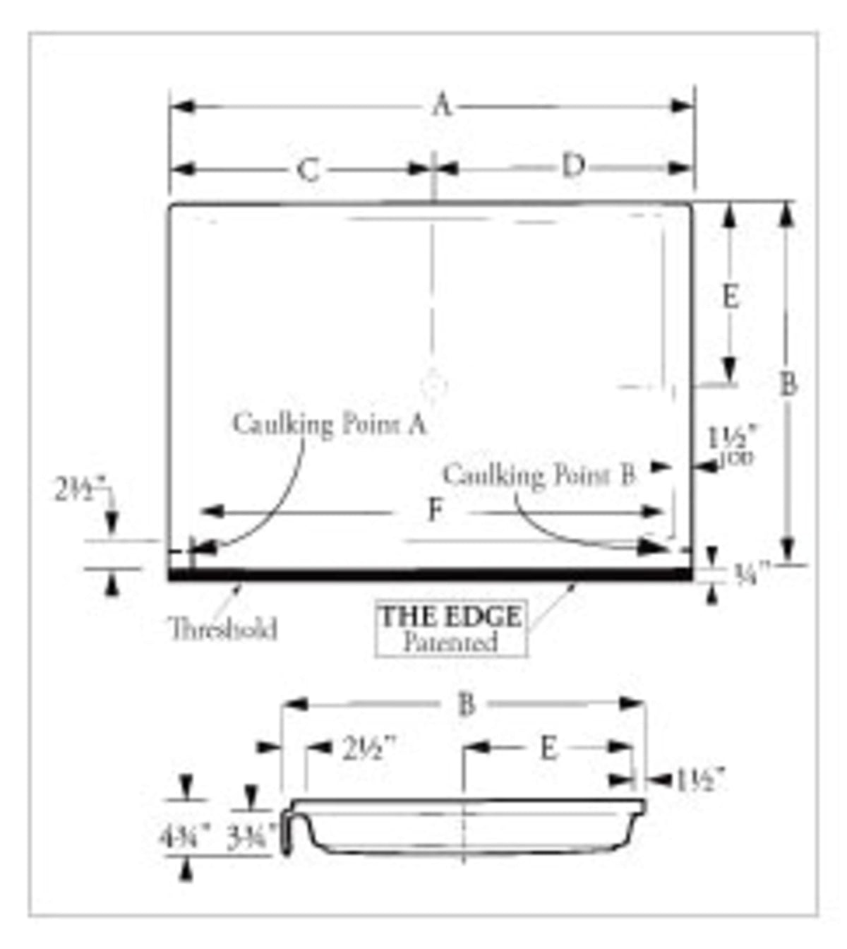 4248F-WHT - (Shower Base) White, Gel Coated, Shower Bases & Walls - 1-Piece, Single Threshold (47-3/4" x 41-3/4" x 4-3/4")