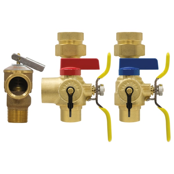 H-54443WPR 3/4" FIP Union x Sweat Tankless Supply Valve Kit with PRV