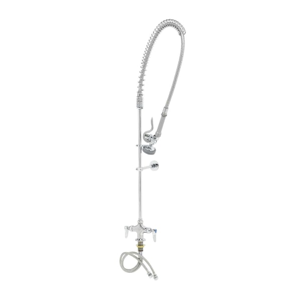 B-0113-B EasyInstall Pre-Rinse, Spring Action, Single Hole Base, Flex Lines, Wall Bracket
