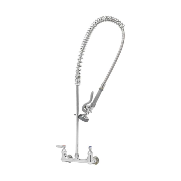 B-0133 EasyInstall Pre-Rinse, Spring Action, Wall Mount Base, 8" Centers, Eterna Cartridges