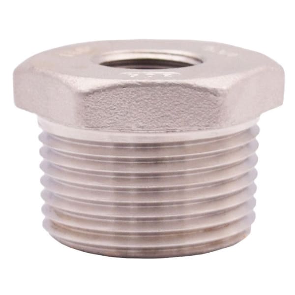 404-500 2" x 1" - 304 Stainless Steel Hex Bushing - FNPT x MNPT