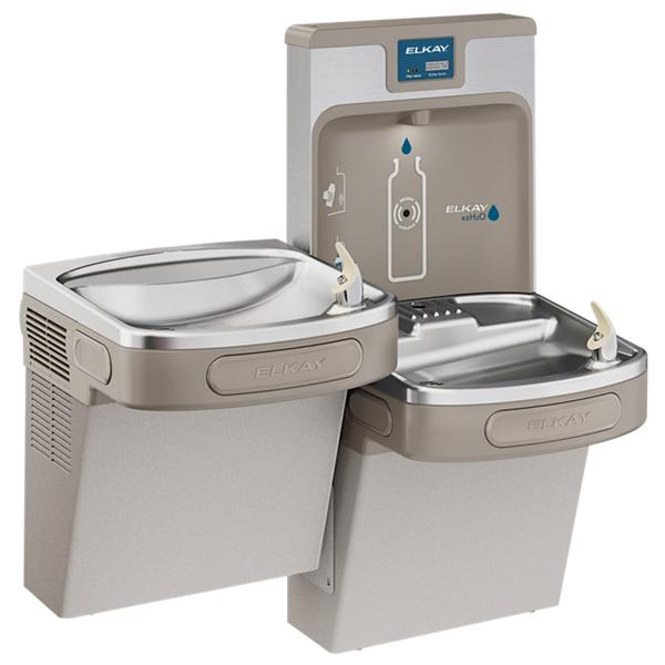 LZSTL8WSLP Enhanced ezH2O Bottle Filling Station & Versatile Bi-Level ADA Cooler Filtered Refrigerated Light Gray