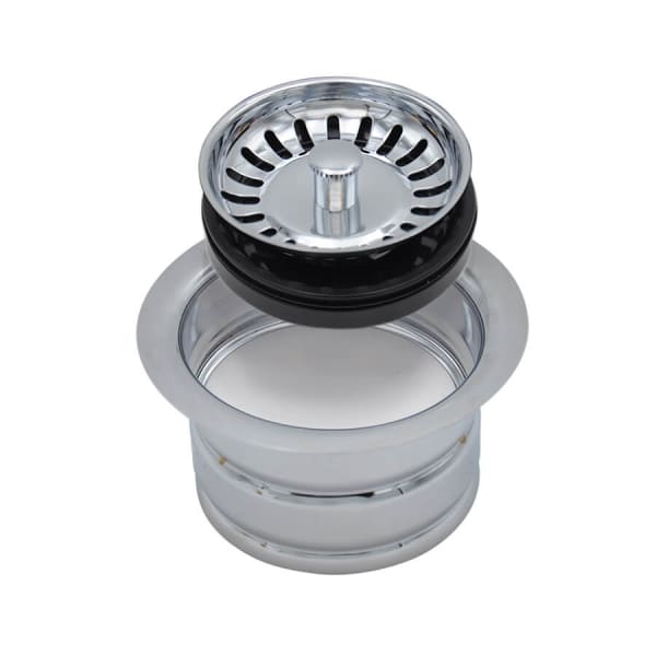 MT202/CPB Classic - Complete Stopper & Strainer Unit Waste Disposer Trim - Extended Flange - Polished Chrome