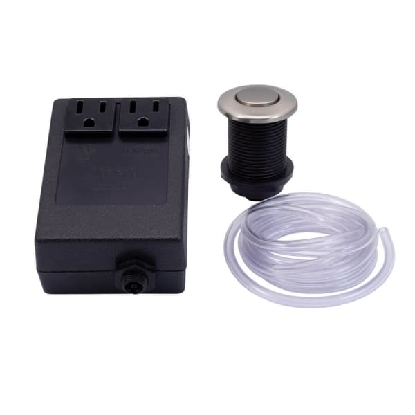 MT951/BRN Round Classic Waste Disposer Air Switch with Direct Plug-In - Brushed Nickel