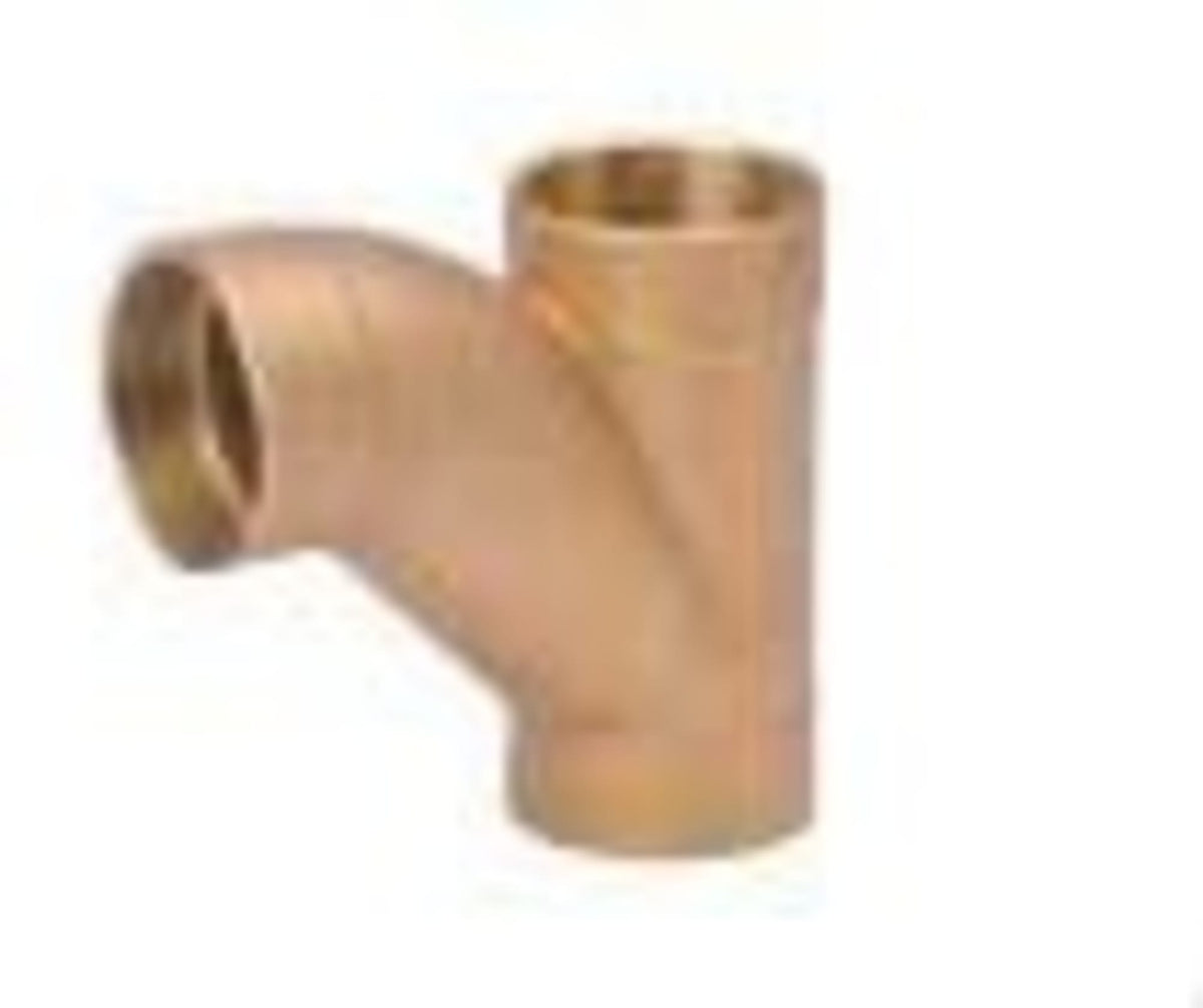 A 07159 3" x 3" x 2" Copper Fittings - DWV - Combination Tee-Wye C x C x C