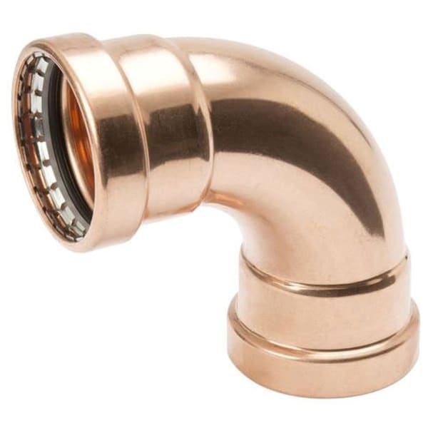 PF 02092 3" Copper Press Fittings - 90 Degree Long Turn Elbow P x P