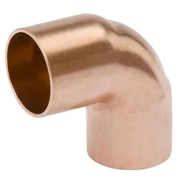 W 02056 1-1/4" x 1" Copper Sweat Fittings - 90 Degree Elbow C x C