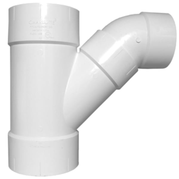 PVC-00503-1000 6" PVC DWV Combination Tee Wye - All H