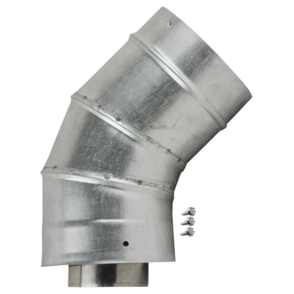 RTG20151B-1 8.6" Rise x 3" Run, Stainless Steel, 45D, Concentric, Vent Elbow for RTG-64DVL/RTG-84DVL/RTG-95DVL Tankless Gas Water Heater