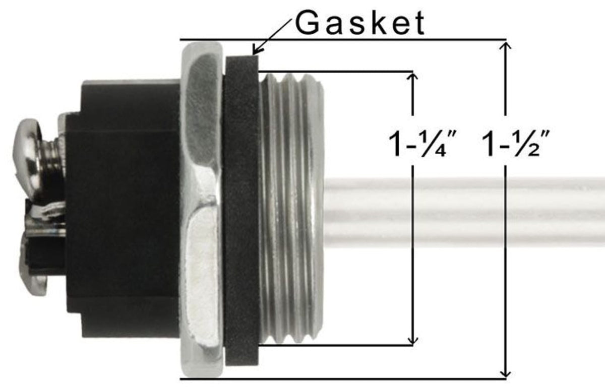 0.32" x 15.56", 1" Nominal, 1-9/32" NPSM, 1-1/2" Hex Head, 208/240 V, 3380/4500 W, 12.8 Ohm Cold Resistance, Stainless Steel/Incoloy Outer