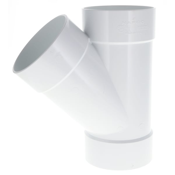 S600040 4" Wye - Solvent Weld, Sewer & Drain Fitting
