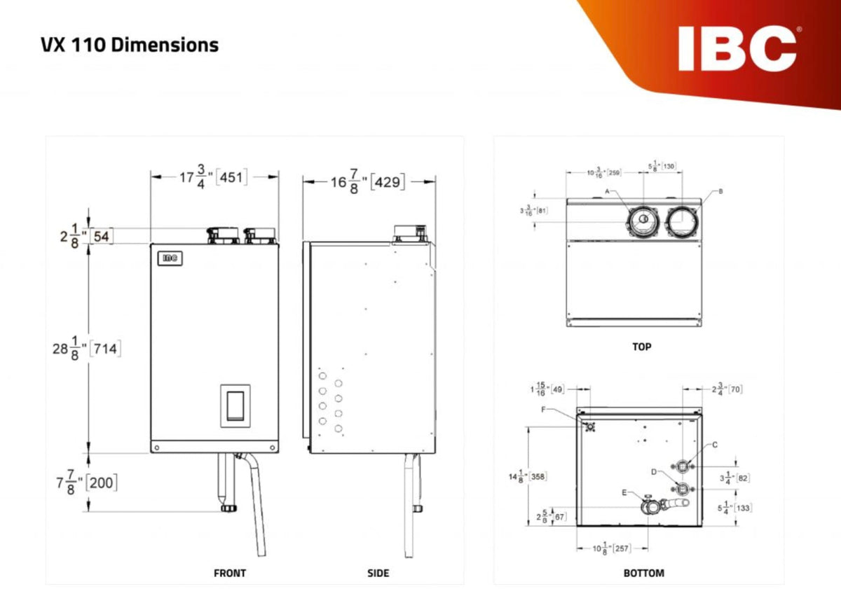 VX110 VX Series - 110,000 BTU Input - Fire Tube Boiler, 95% Efficient, No Pump Included - Elevation Range 0-10,000'