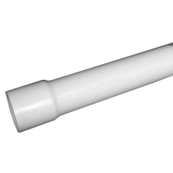 S&DP-600-2729S 6" x 10' PVC Sewer and Drain Pipe ASTM D-2729 Solvent Weld White