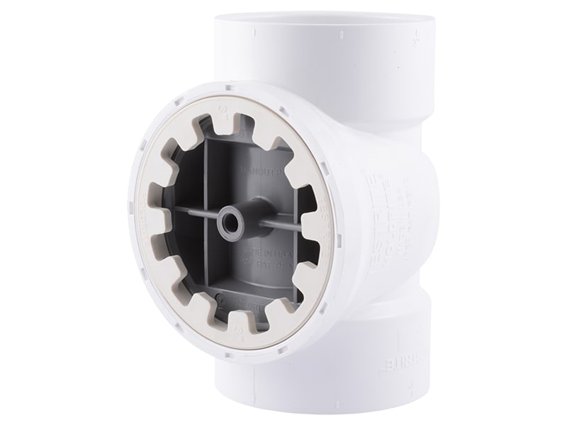 TRPVC3A TestRite® 3" PVC DWV Test / Cleanout Tee with Plug