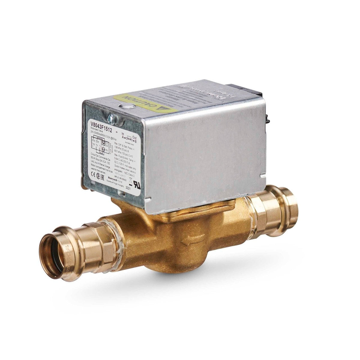 V8043F1513/U 1 in Press Zone Valve with Terminal Block and End Switch