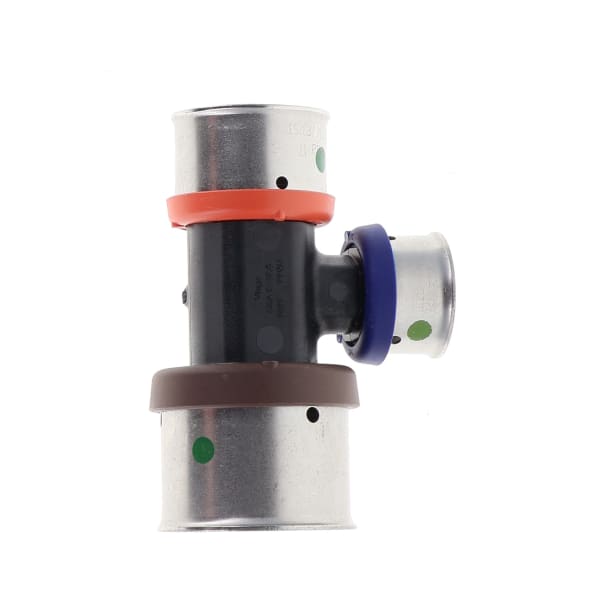 49754 1-1/4" x 1" x 3/4" PEX Reducing Tee (Press) - PureFlow® Press (Composite)