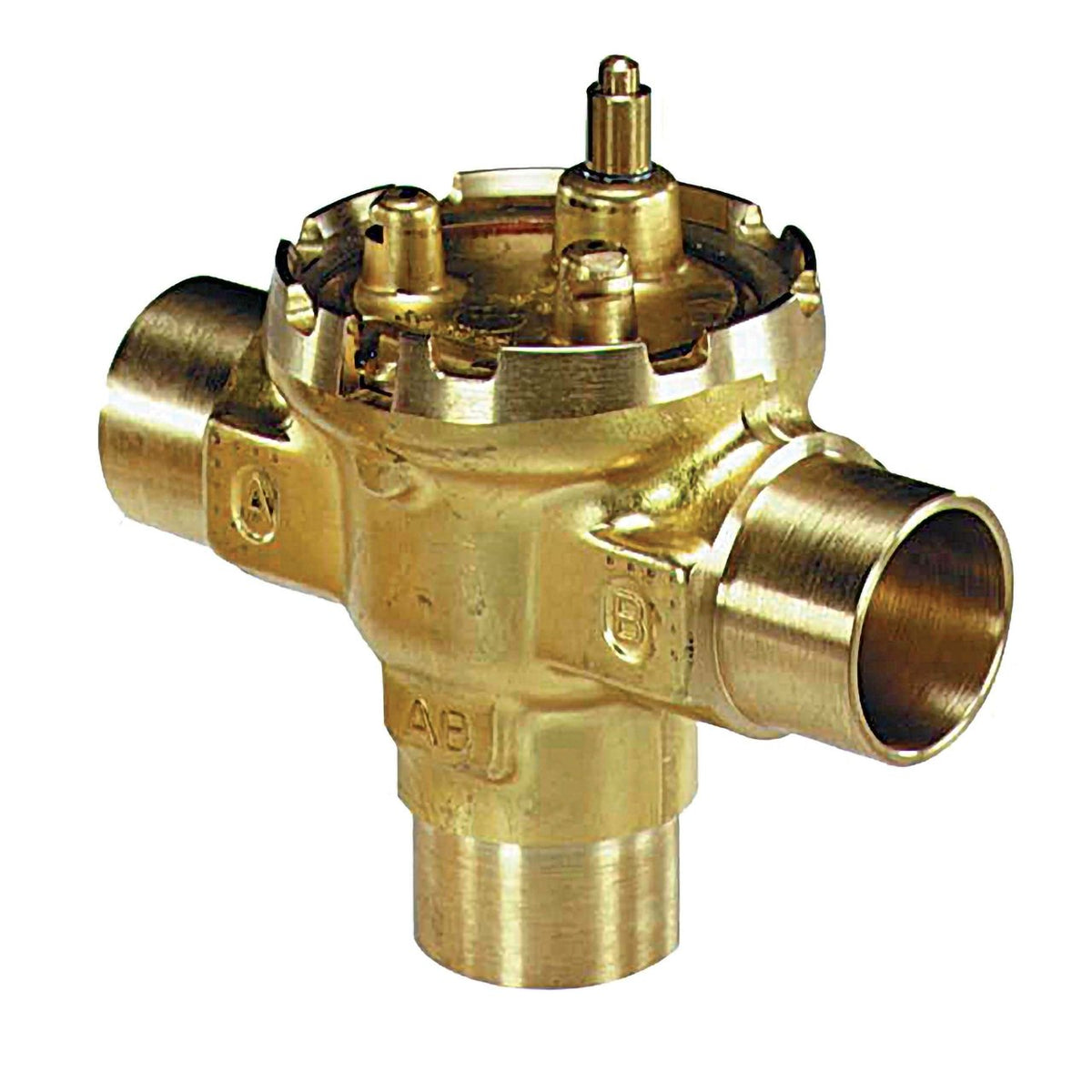 VU54S2016/U Three-Way Fan Coil Valve, 3/4 in Sweat, 7.0 Cv