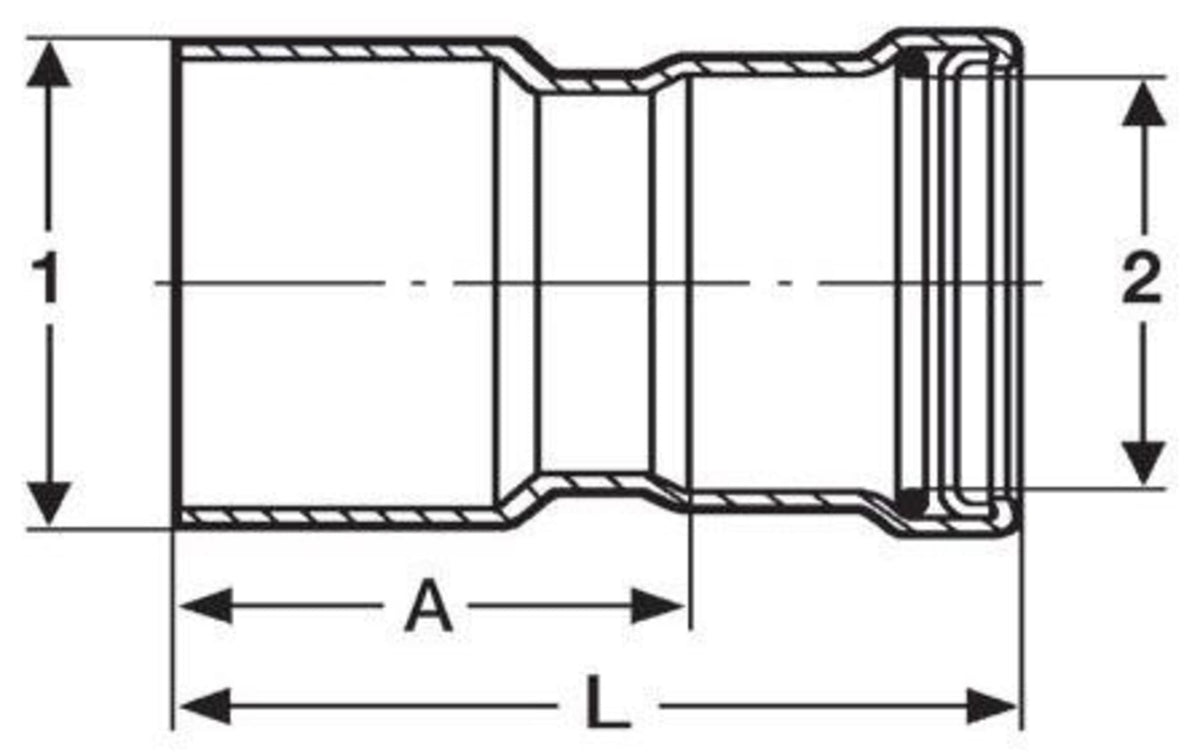 20818 3" x 1-1/2" - (FTG -P) - Fitting Reducer, ProPress®