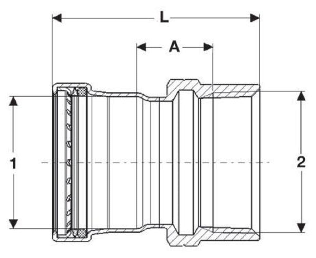 20829 3"x3" - (P-FPT) - Female Adapter, ProPress®