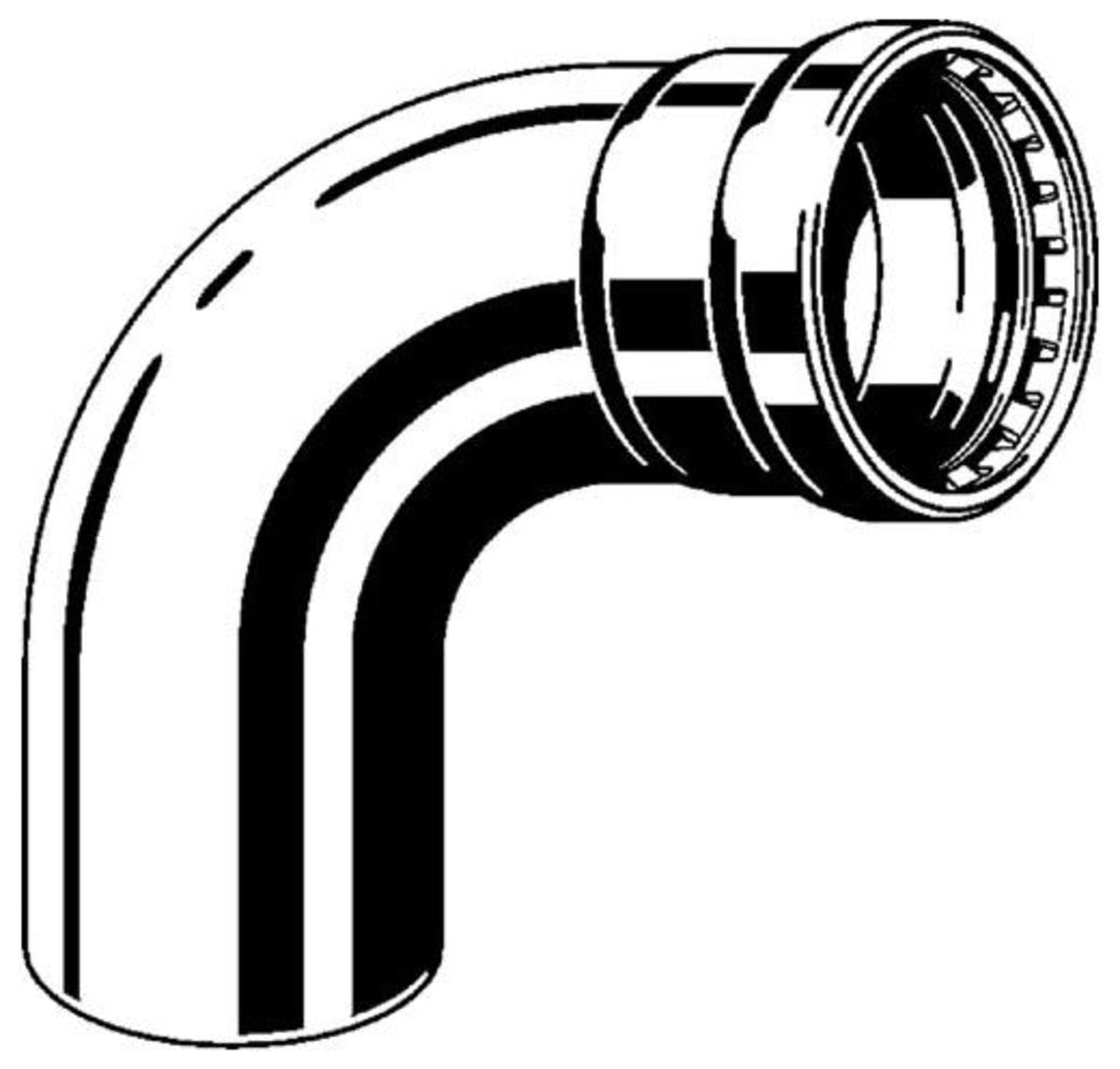 28615 2-1/2" x 2-1/2" - (P-FTG) - 90 Deg Elbow (Street), MegaPress®G