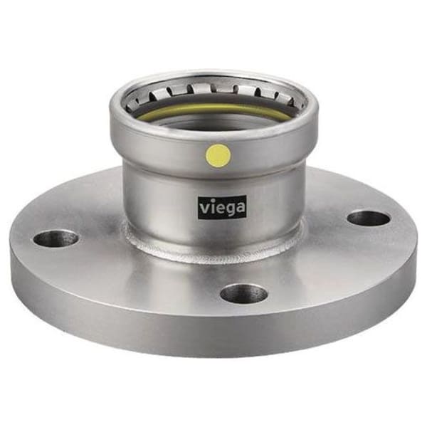 28880 3" x 3", MegaPressG x Flanged, 200 PSI, Zinc Nickel Coated, Carbon Steel, HNBR Sealing Element, Straight, Flange