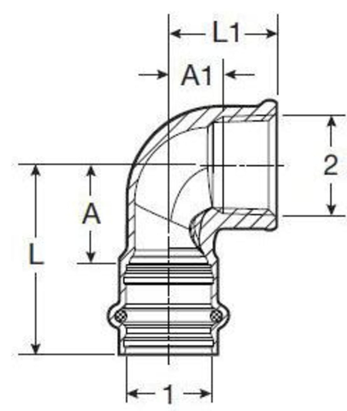 79525 1/2" x 1/2" - (P-FPT) - 90 Deg Elbow, ProPress®
