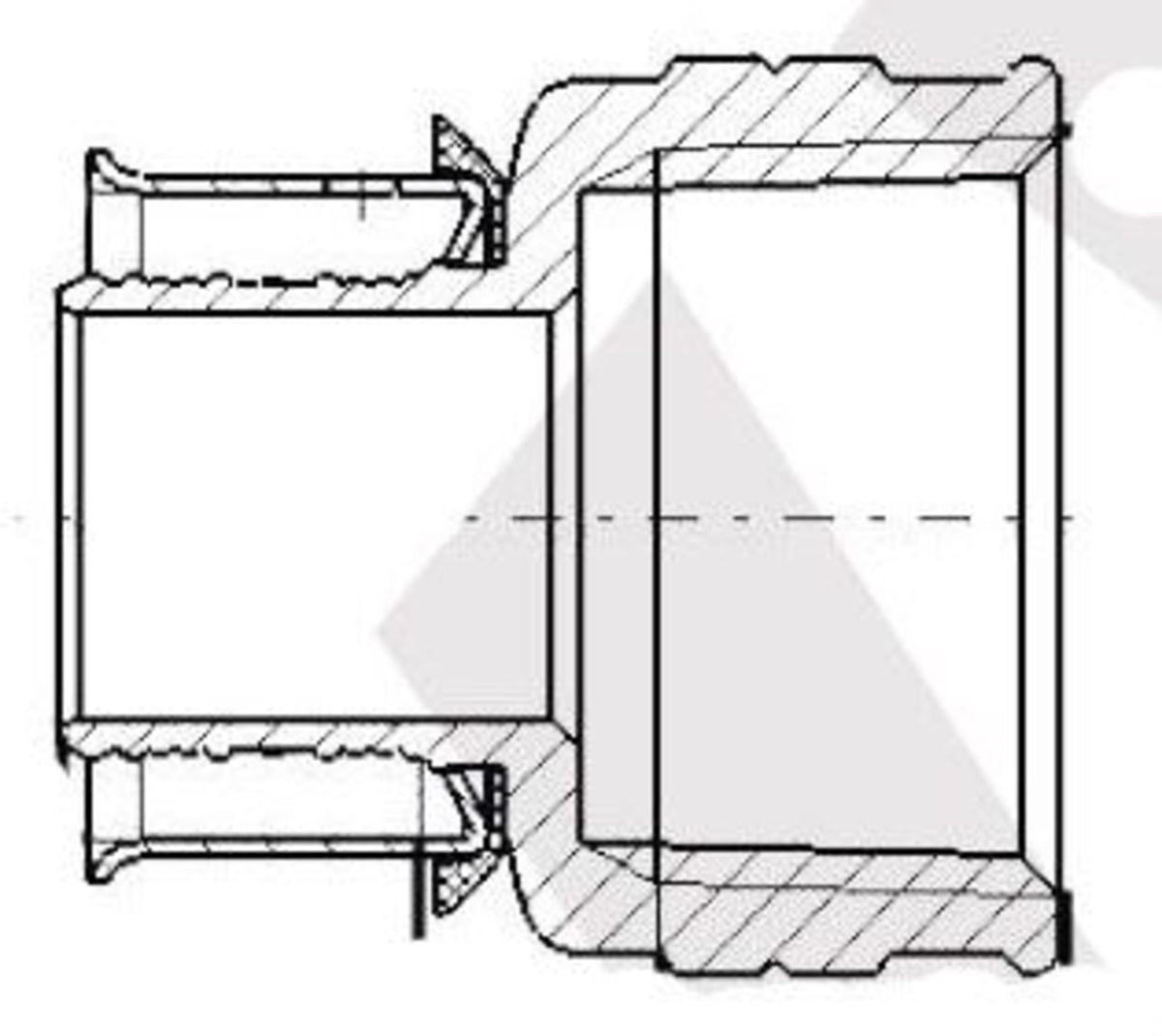 91590 2" PEX Female Adapter (Press x FIP) - PureFlow® Press (Brass)
