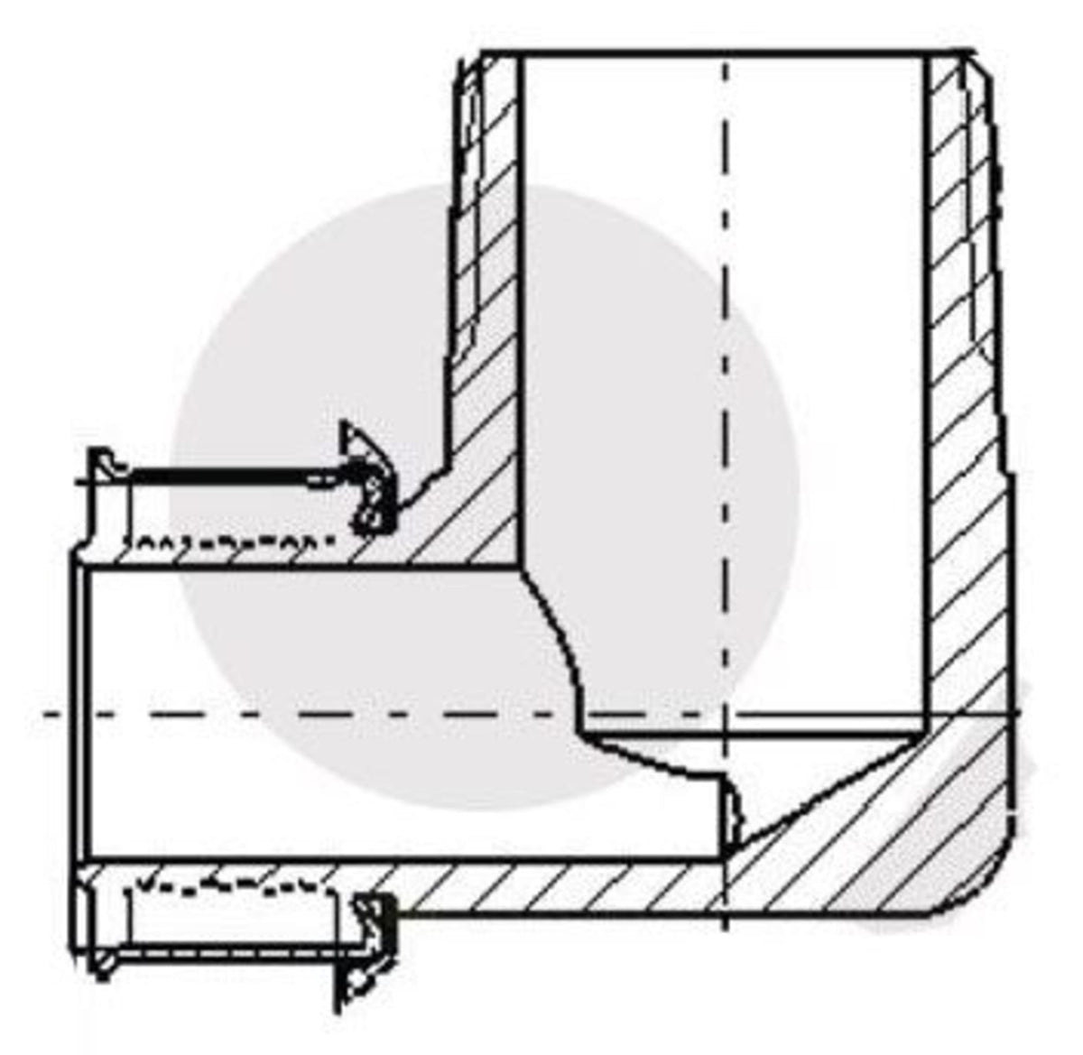 3/4" PEX 90° Elbow (Press) - PureFlow® Press (Brass) 92540