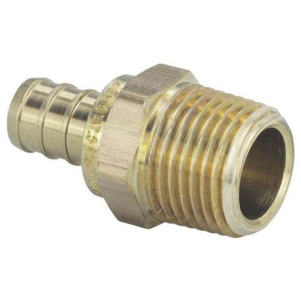 46340 3/4" PEX Male Adapter (Crimp(F1807) x MIP) - PureFlow® Crimp (Brass)
