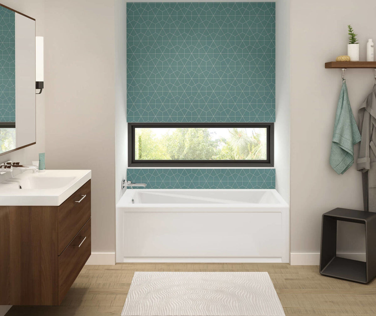 105512-000-001-001 Exhibit 6032 IFS AFR Acrylic Alcove Left-Hand Drain Bathtub in White