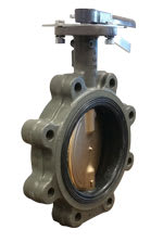 CL223E-D5 5" - Lug Pattern - Cast Iron Butterfly Valve - 200 PSI, EPDM Seat, Bronze Disc