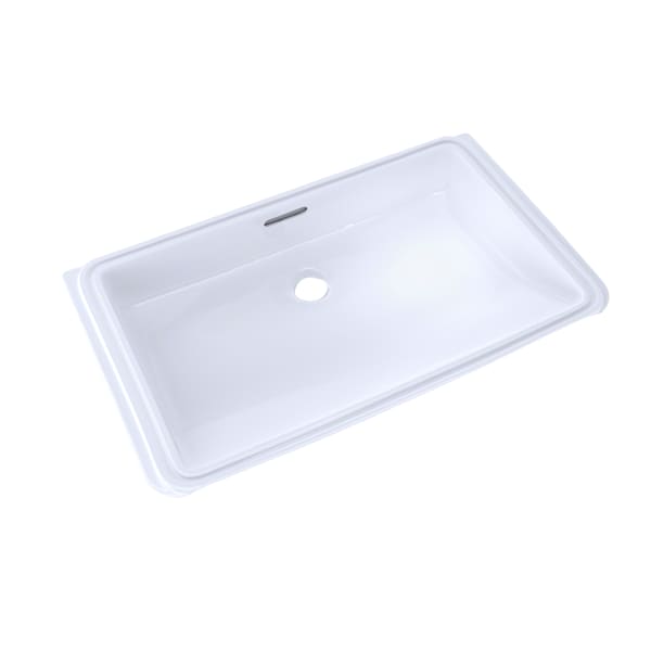 Rectangular Undermount Bathroom Sink with CEFIONTECT, Cotton White - LT191G#01