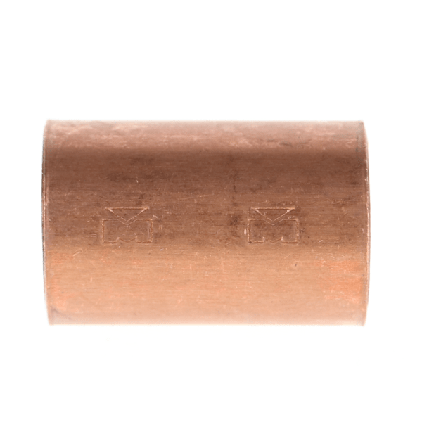 W 01022 1/2" Copper Sweat Fittings - Coupling - Rolled Stop C x C