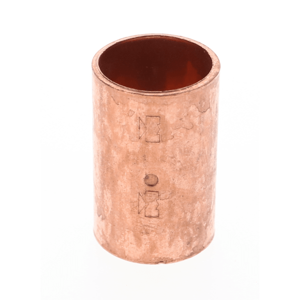 W 10144 3/8" Copper Sweat Fittings - Coupling - Dimple Stop C x C