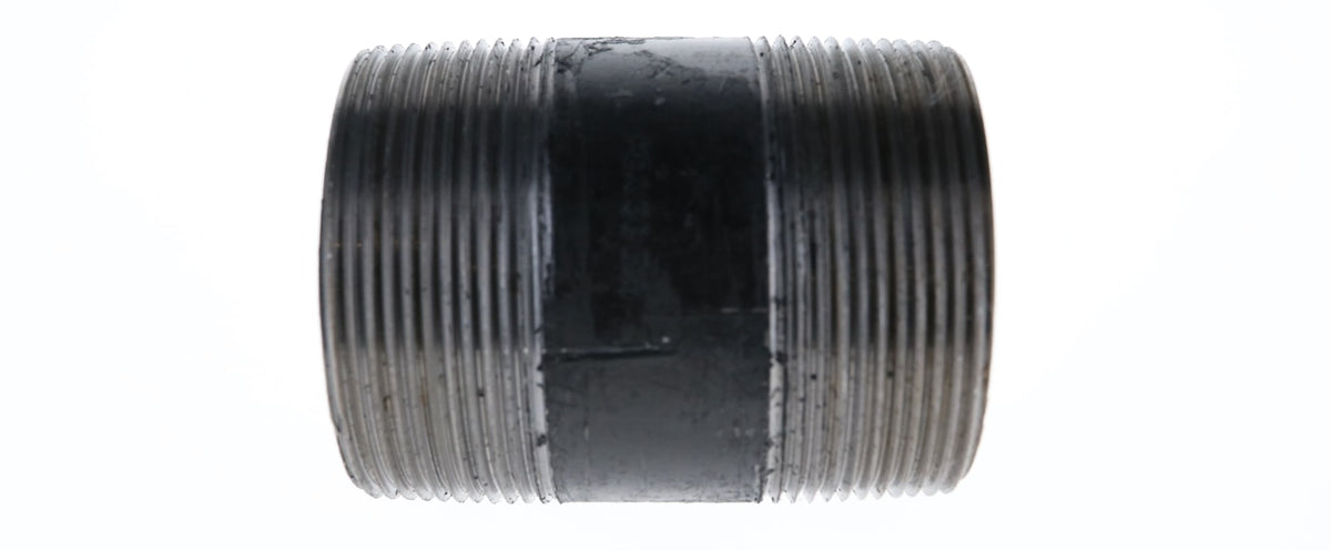 590-030 3" x 3" - Black Iron Nipple