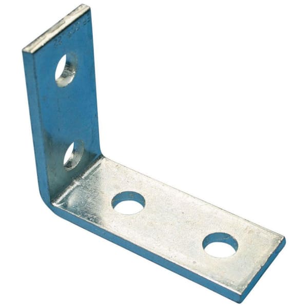 L220000EG 2-2 Hole Corner Angle Bracket, Steel, EG, 4.125" x 3.5" (104.78 mm x 88.9 mm)