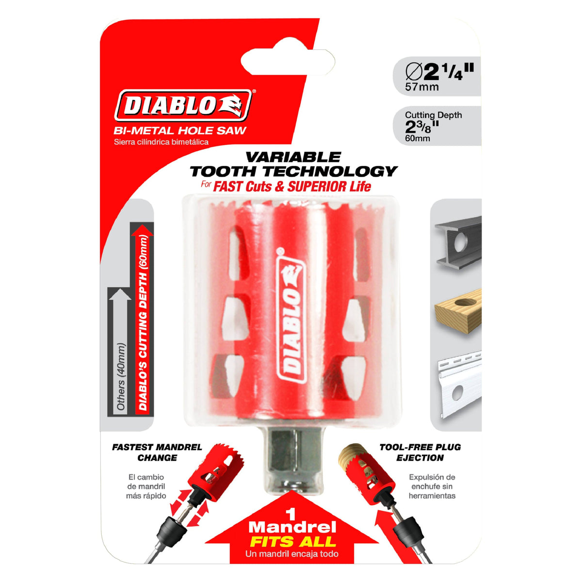 DHS2250 2-1/4" Bi-Metal Hole Saw