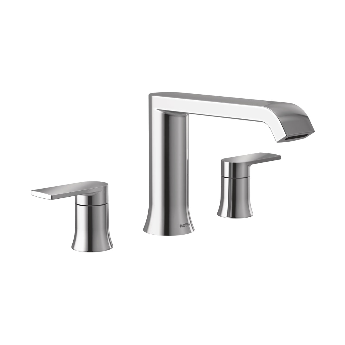 T908 Genta LX Two-Handle Deck-Mount High-Arc Roman Tub Faucet Trim, Chrome (Valve Not Included)