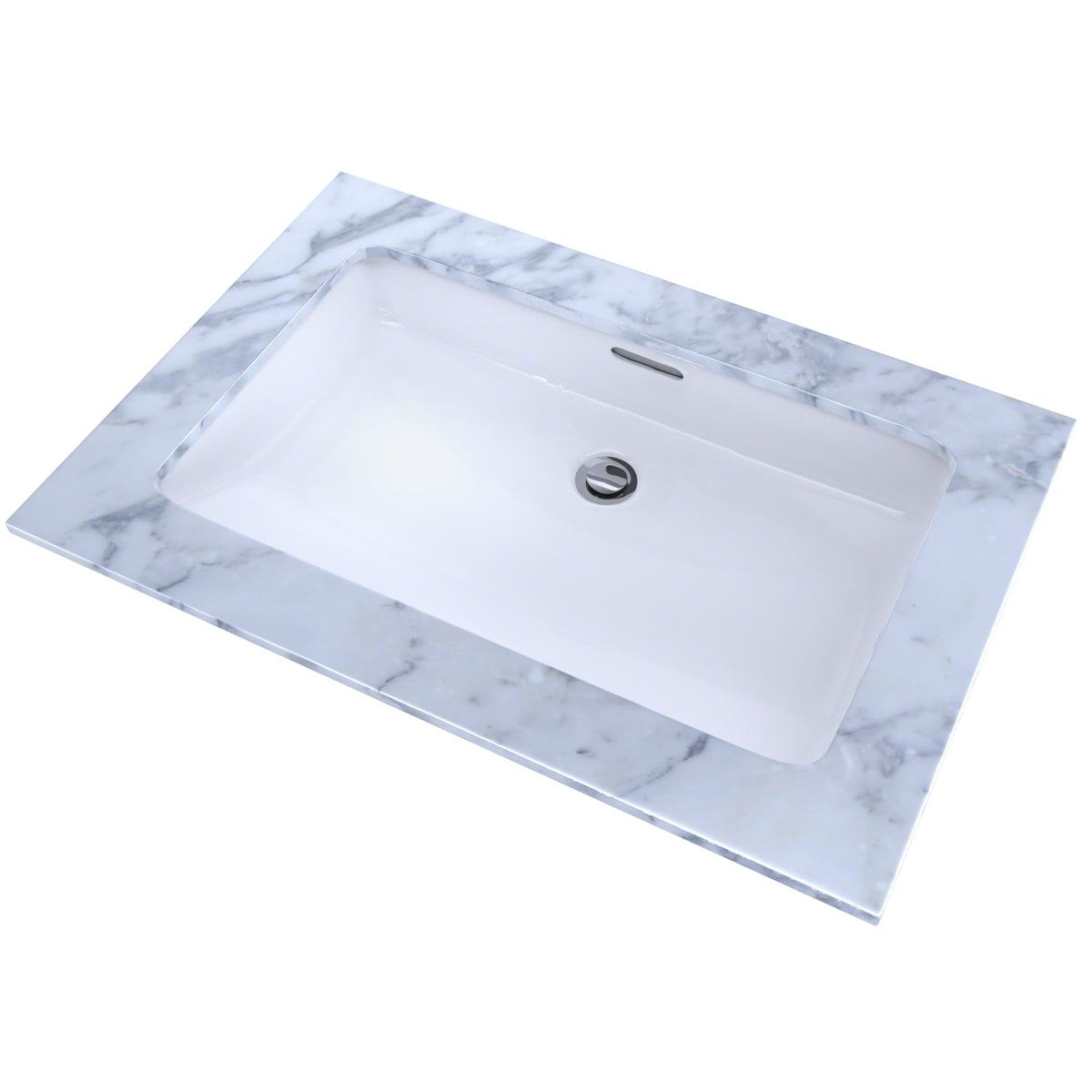 Rectangular Undermount Bathroom Sink with CEFIONTECT, Cotton White - LT191G#01