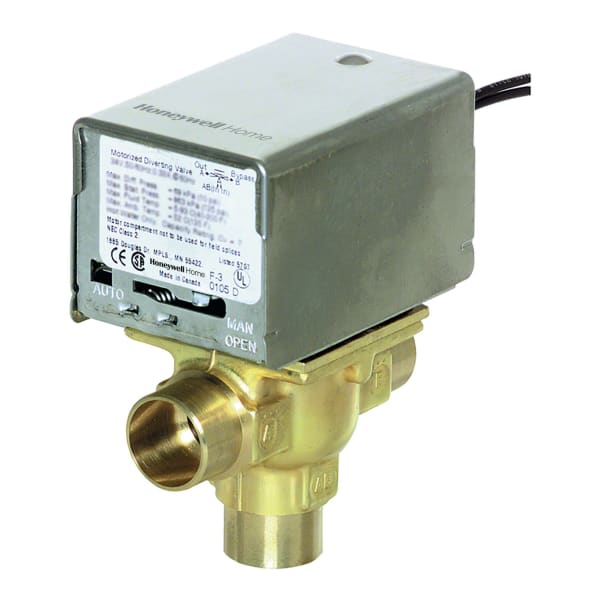 V4044A1191/U 120 Vac 3/4 in Sweat Diverting QuickFit Zone Valve