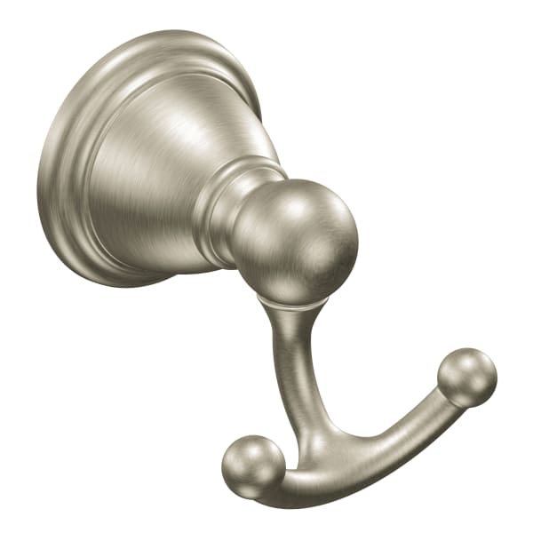 YB2203BN Brantford Double Robe Hook in Brushed Nickel