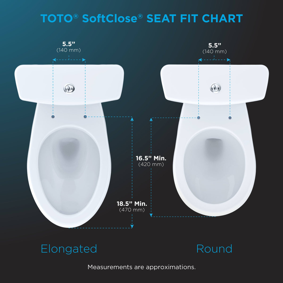 SoftClose® Non Slamming, Slow Close Round Toilet Seat and Lid, Bone - SS113#03
