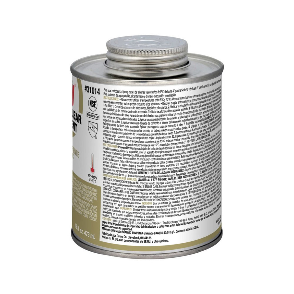 31014 16 oz. PVC Regular Body Clear Cement